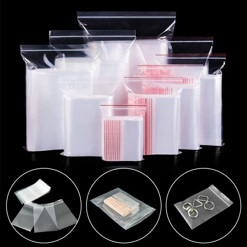Inside versus outside dimensions of a PE zipper bag PE ziplock bag