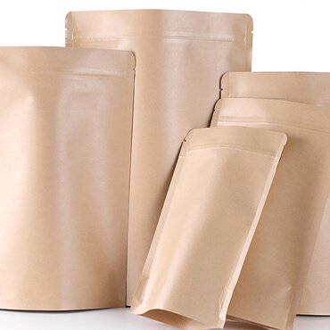 Kraft paper pouch without window