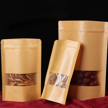 Window kraft paper pouch