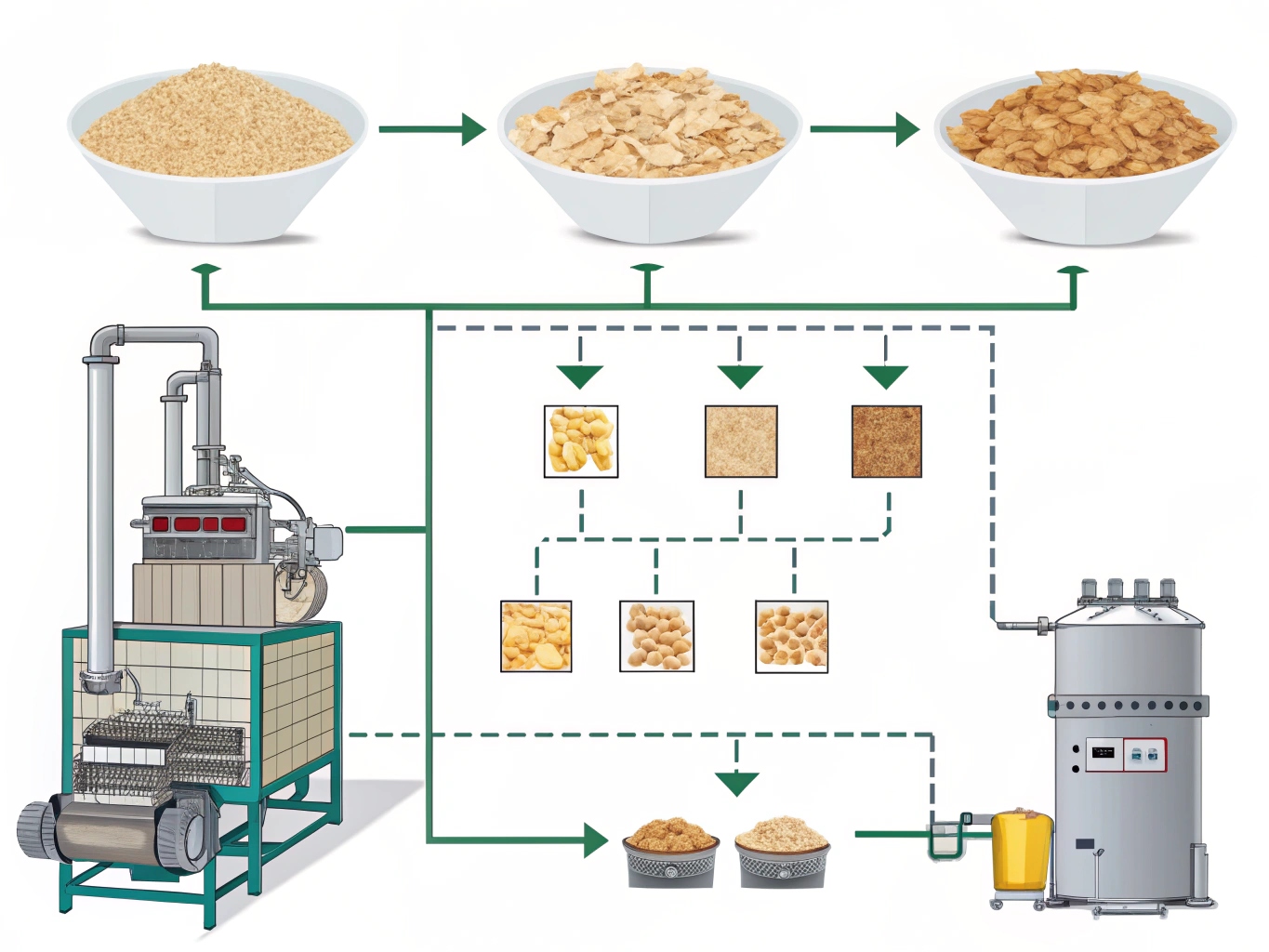 Diagram illustrating the Kraft process for pulp production