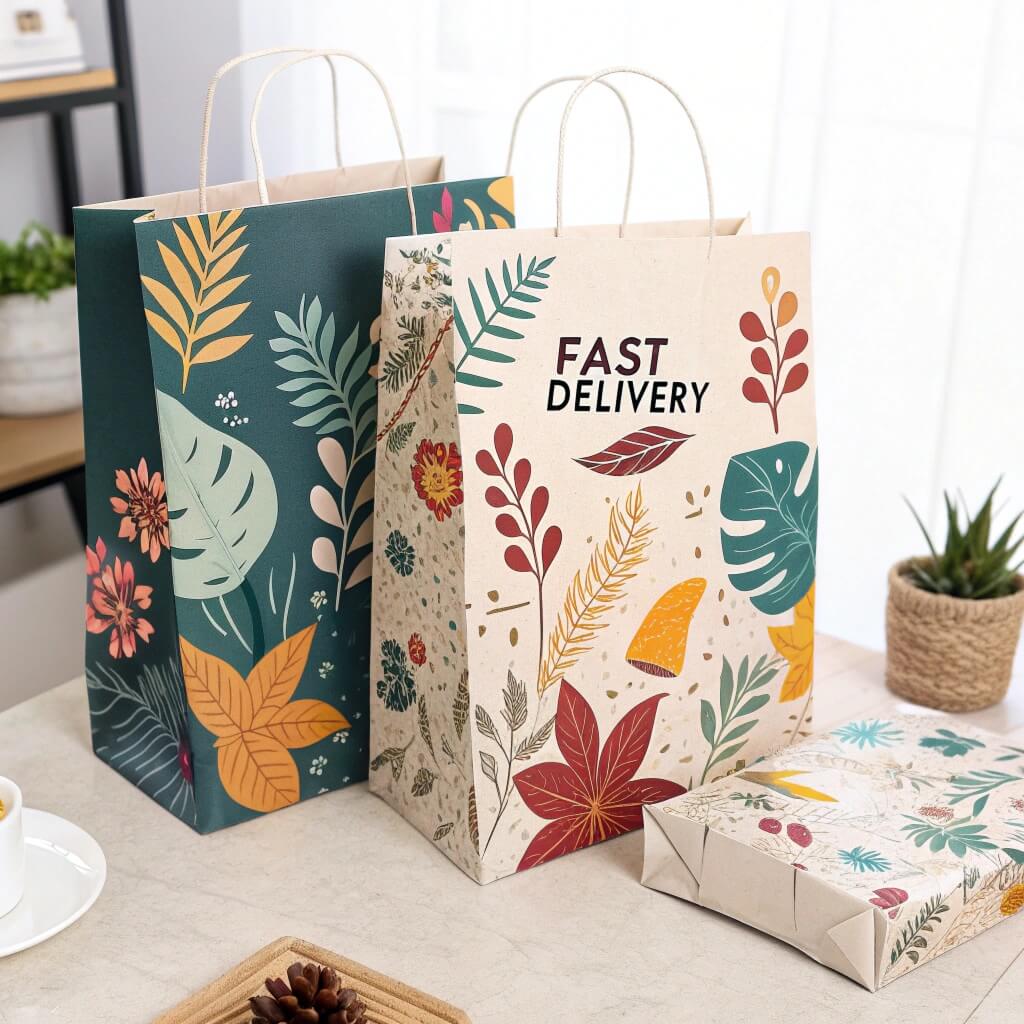 custom printed paper bags fast delivery